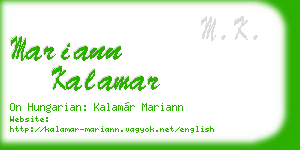 mariann kalamar business card